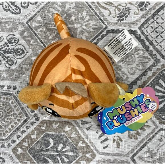 Tiger Plush Cat Stuffy Teddy Bear by FIESTA with Tag - Picture 4 of 7